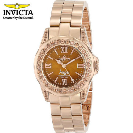 INVICTA高端商务石英手表女士防水蓝宝石不锈钢表带时尚潮流