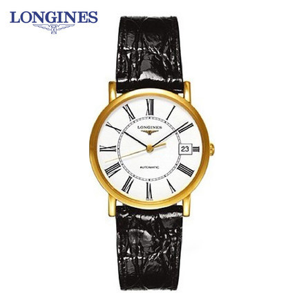 浪琴Longines-瑰丽系列 L4.778.6.11.0 机械皮带男表全球联保