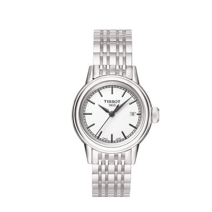 全球联保天梭TISSOT卡森系列女表T085.210.11.011.00石英钢带手表
