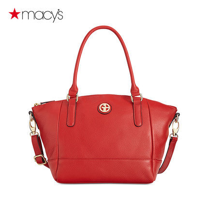 Macy's女士荔枝真皮扇形托特包手提包Giani Bernini2612710592 Macy's女士荔枝真皮扇形托特包手提包Giani Bernini2612710592