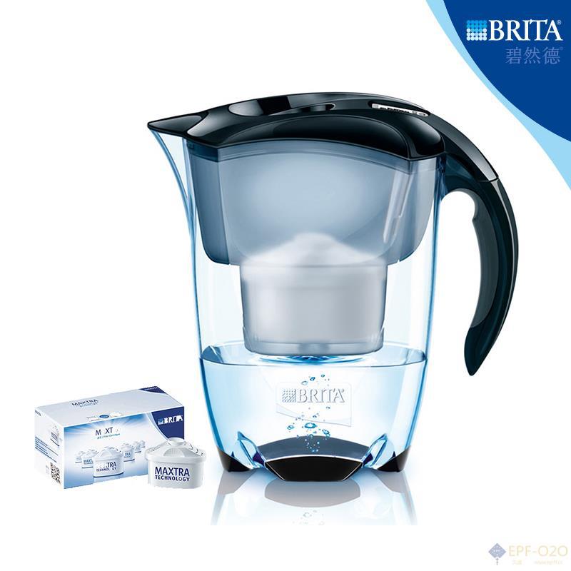 Brita碧然德 Elemaris 家用滤水壶净水器 一壶7芯 黑色 3.5L(黑色)