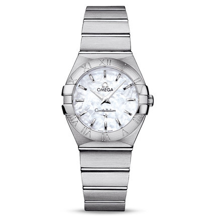 瑞士手表  欧米茄Omega手表女 石英表 钢带 123.10.27.60.05.001