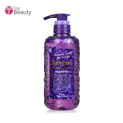 保税直发 日本 Reveur 无硅油洗发水 紫色500ml