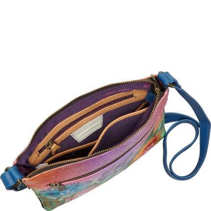 美国直邮 Anuschka CT39-289288 女斜挎包炫彩花朵竖款休闲包邮