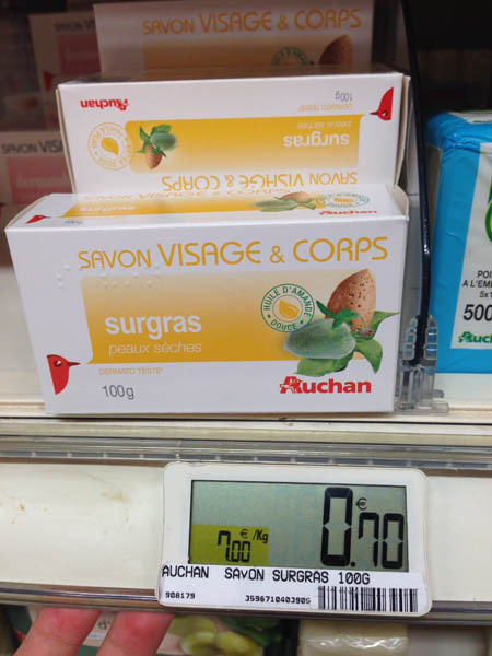 auchan自营核桃油香皂 auchan自营核桃油香皂