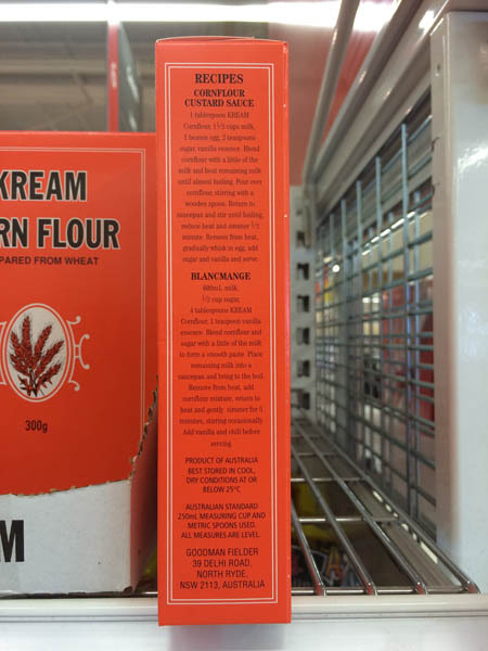 澳大利亚进口玉米面粉-Kream玉米面粉300g