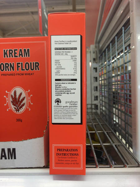 澳大利亚进口玉米面粉-Kream玉米面粉300g