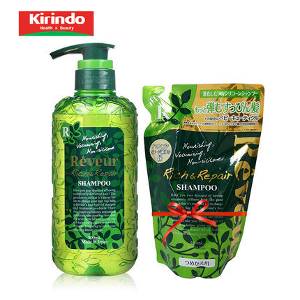 REVEUR染烫修护型无硅洗发水木质香调500ml 加洗发水替换装包邮