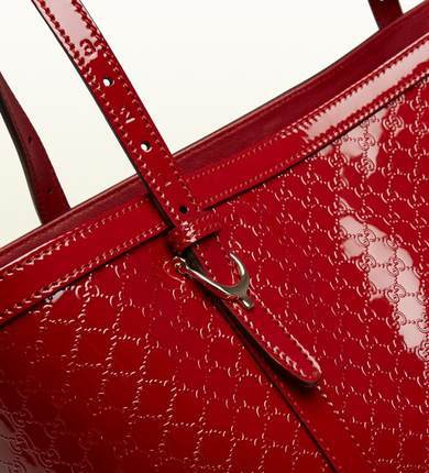 美国直邮Gucci/古奇gucci1018女包红色亮面托特包手提包包邮 美国直邮Gucci/古奇gucci1018女包红色亮面托特包手提包包邮
