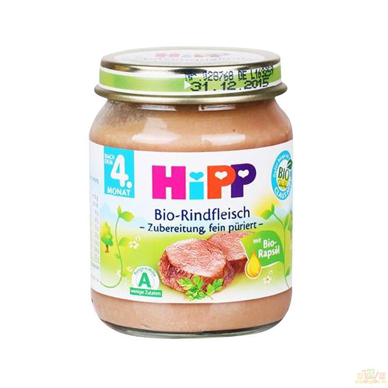 德国进口宝宝辅食-Hipp喜宝高蛋白免敏婴儿嫩牛肉泥 宝宝辅食补铁锌125g 德国进口宝宝辅食-Hipp喜宝高蛋白免敏婴儿嫩牛肉泥 宝宝辅食补铁锌125g
