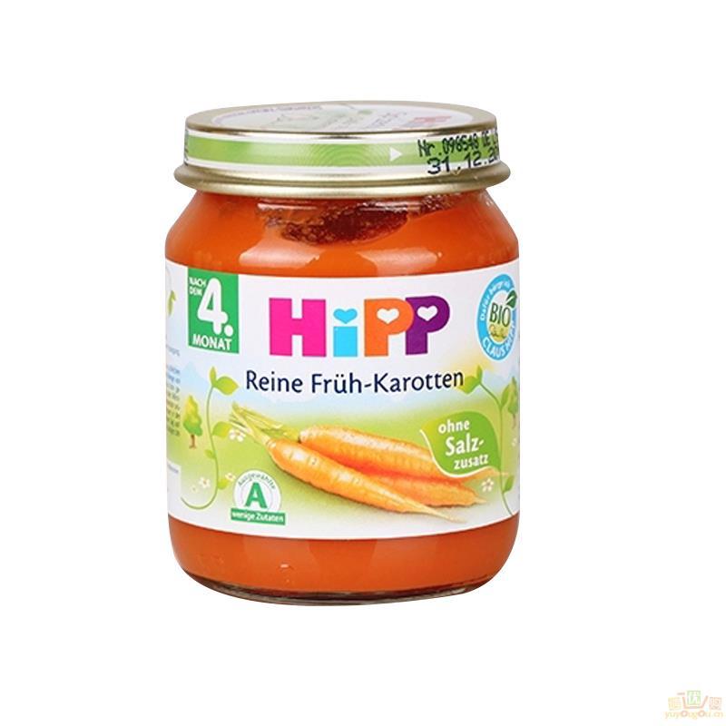 德国进口胡萝卜泥-hipp喜宝泥 适合2段以上宝宝 婴幼儿免敏辅食 胡萝卜泥125g