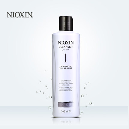 NIOXIN 1号清爽控油洗发露生发增发密发防脂溢性脱发洗发水300ml