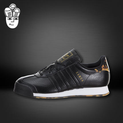 Adidas Samoa 三叶草儿童鞋 低帮板鞋 运动休闲旅游鞋 时尚豹纹