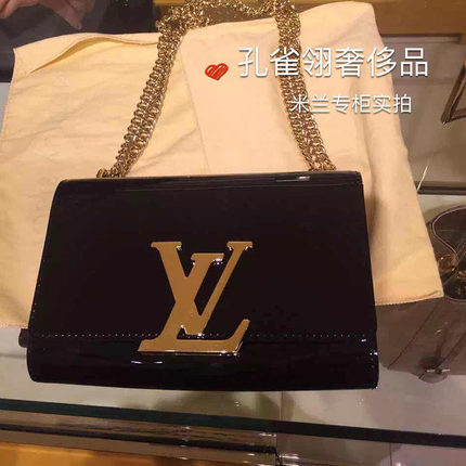 Louis Vuitton路易威登lv女包16新款亮面小牛皮链带手提包M50433 Louis Vuitton路易威登lv女包16新款亮面小牛皮链带手提包M50433