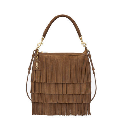 正品直邮YSL/圣罗兰2016新款女包时尚真皮流苏斜挎包 45286652cc