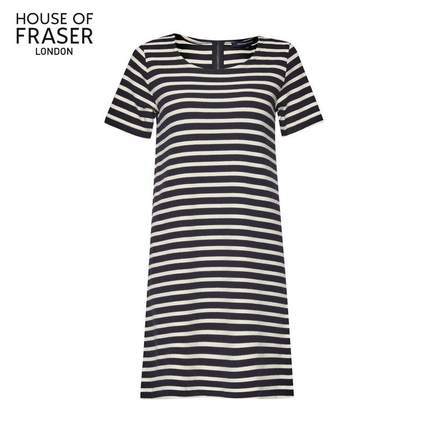 英国品牌FRENCH CONNECTION 条纹T恤连衣裙 欧美同款