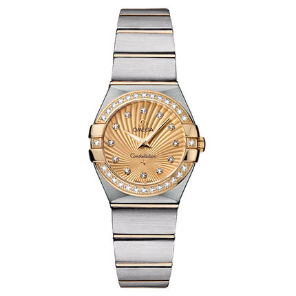 全球联保欧米茄Omega-星座系列  女士石英表 123.25.24.60.58.001