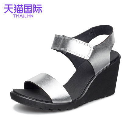 爱步 ecco女鞋凉鞋高跟坡跟真皮2016春夏新款英国直邮249603