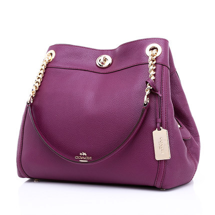 COACH/蔻驰专柜正品女包牛皮革单肩包休闲时尚真皮链条手提包中号 COACH/蔻驰专柜正品女包牛皮革单肩包休闲时尚真皮链条手提包中号