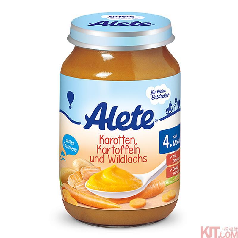 【BABIES Coming】德国Alete爱儿特胡萝卜土豆鲑鱼泥190g 四个月以上 【BABIES Coming】德国Alete爱儿特胡萝卜土豆鲑鱼泥190g 四个月以上