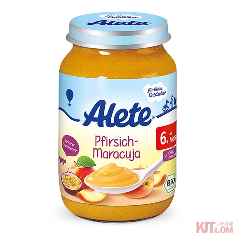 【BABIES Coming】德国Alete爱儿特桃子百香果泥190g 六个月以上
