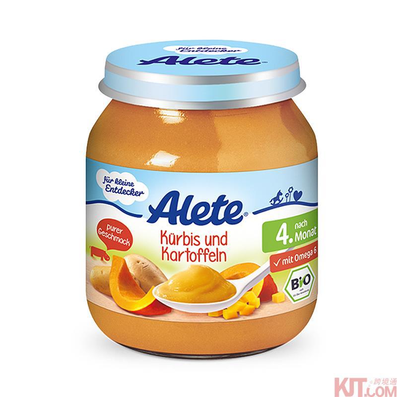【BABIES Coming】德国Alete爱儿特南瓜土豆泥125g 四个月以上 【BABIES Coming】德国Alete爱儿特南瓜土豆泥125g 四个月以上