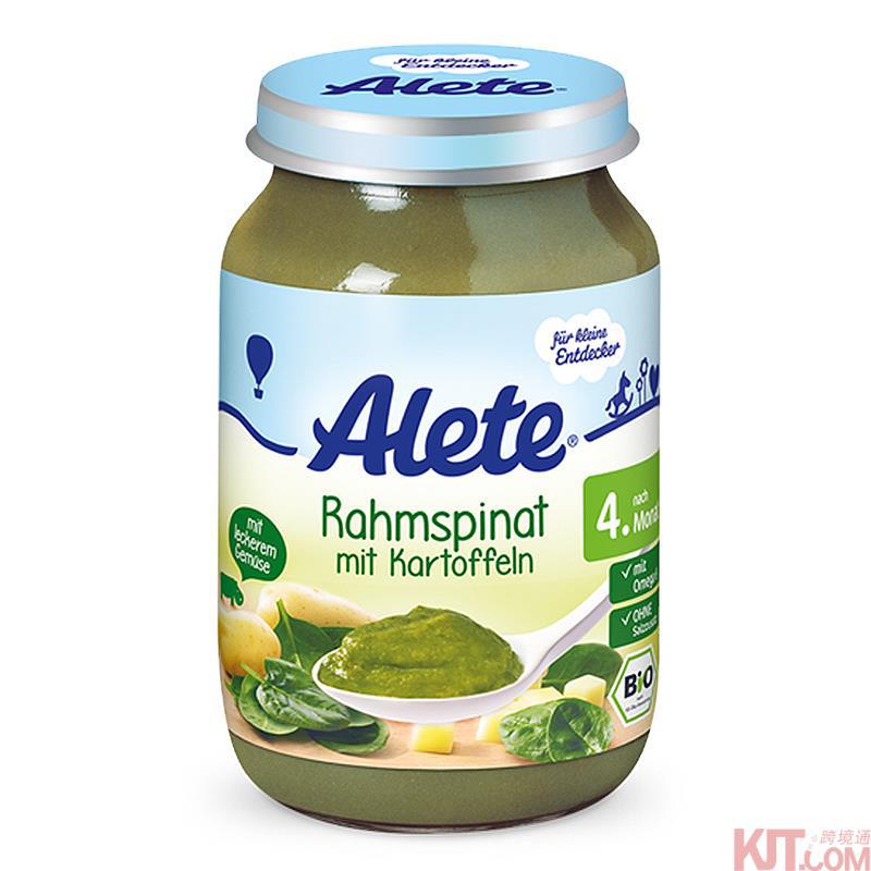 【BABIES Coming】德国Alete爱儿特土豆菠菜泥190g 四个月以上