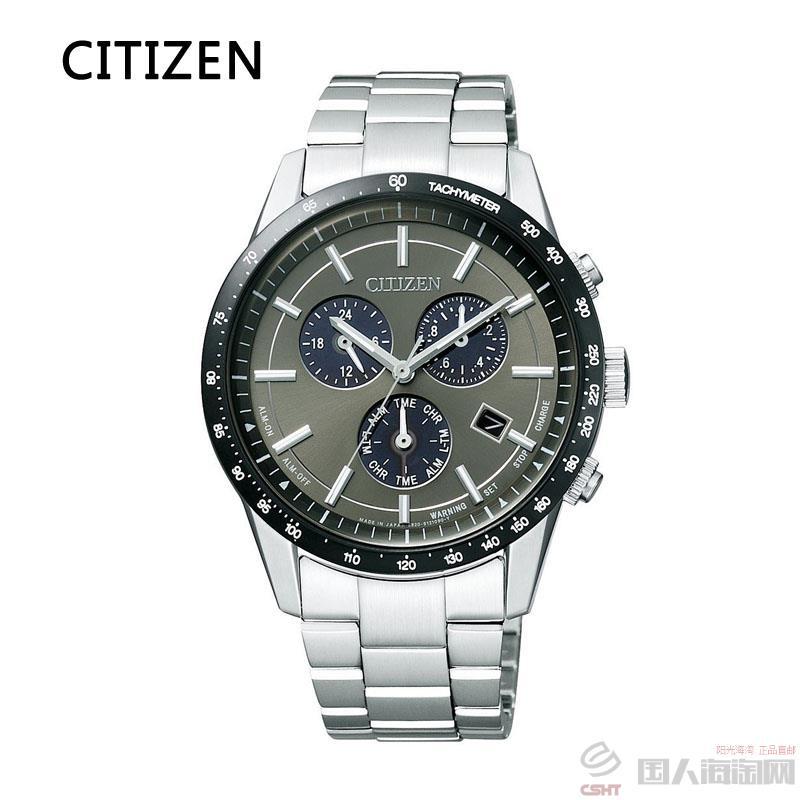 日本进口电波男表-西铁城CITIZEN COLLECTION三眼计时光动能电波男表 BL5594-59H(绿色) 日本进口电波男表-西铁城CITIZEN COLLECTION三眼计时光动能电波男表 BL5594-59H(绿色)