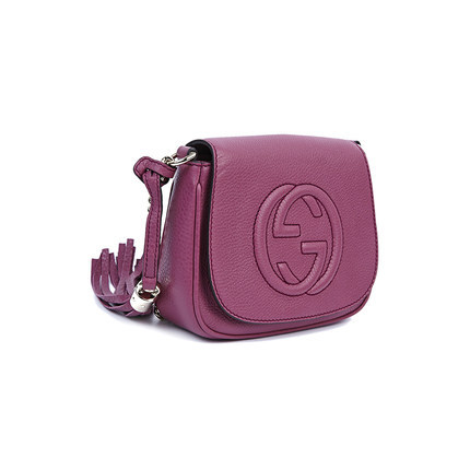 Gucci/古奇香港现货 GUCCI女士简约LOGO印花单肩包323190 A7M0G