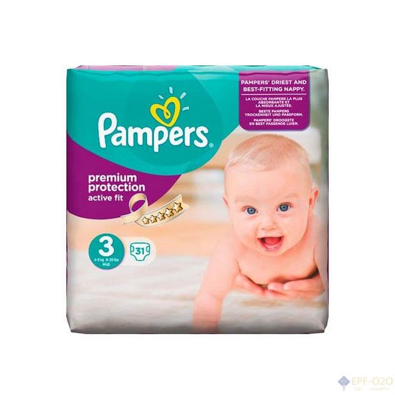 Pampers帮宝适 紫帮活动型超级棉柔纸尿裤简装3段Midi31片(M_500g)