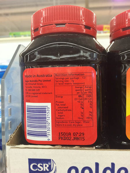澳大利亚进口糖蜜糖浆-CSR糖蜜糖浆850g