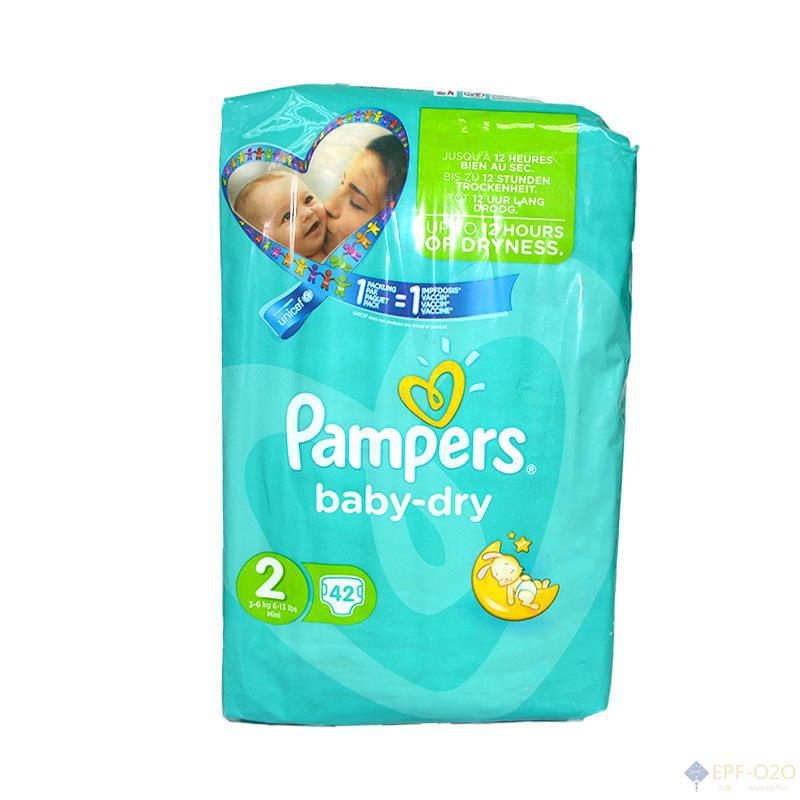 Pampers帮宝适 Baby-dry 2号Mini纸尿裤 适合3-6kg宝宝 42片 Pampers帮宝适 Baby-dry 2号Mini纸尿裤 适合3-6kg宝宝 42片