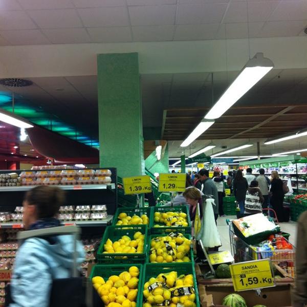 Photo taken at Mercadona by Patricia G. on 4/7/2012