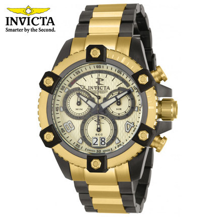 INVICTA大表盘男士高端商务休闲石英手表精钢表带蓝宝石日历正品
