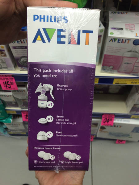 澳大利亚进口手动吸奶器-飞利浦新安怡宽口径自然原生手动吸奶器125ml