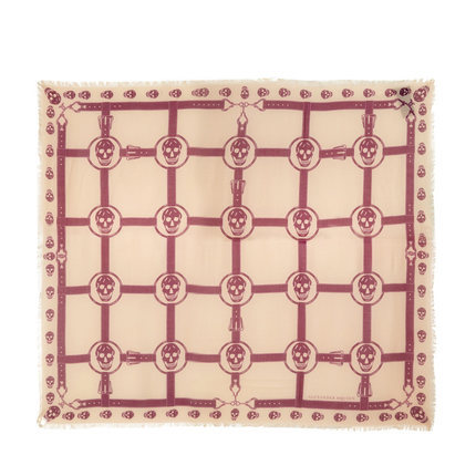 正品ALEXANDER MCQUEEN麦昆 16春夏骷髅拼色围巾 400600-3943Q-69 正品ALEXANDER MCQUEEN麦昆 16春夏骷髅拼色围巾 400600-3943Q-69