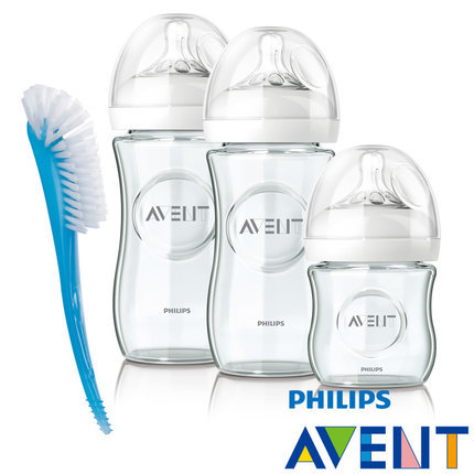 PHILIPS AVENT 亲乳感玻璃奶瓶特惠组-蓝(E65A102001+E65A102002*