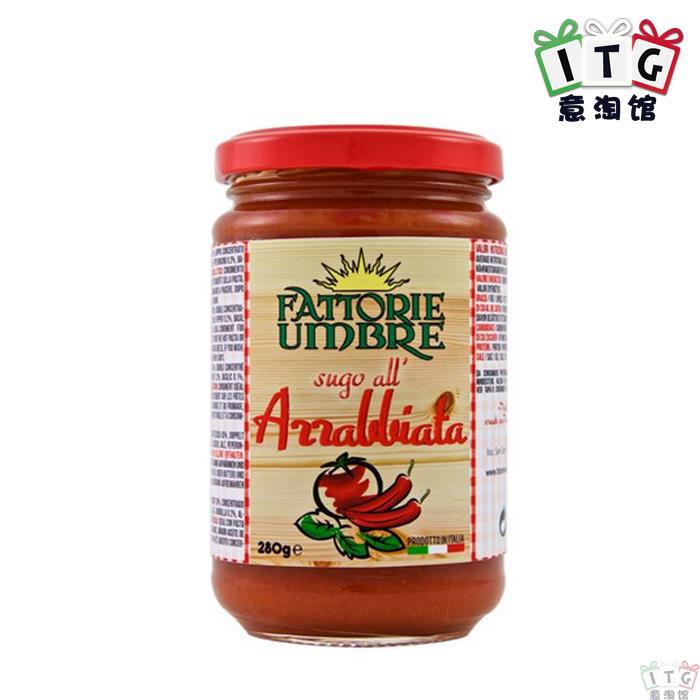 FATTORIE UMBRE辣味番茄意面酱280克瓶装