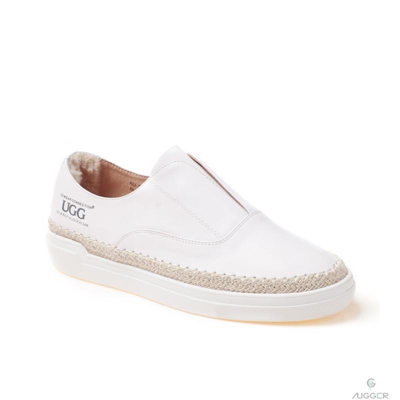 OZWEAR UGG开口笑时尚春款女士休闲鞋OB171白色36码