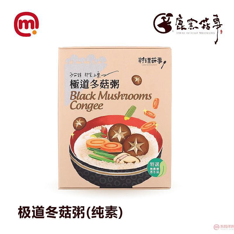 中国台湾进口极道冬菇粥-鹿窑菇事 极道冬菇粥(纯素)-30g*4入