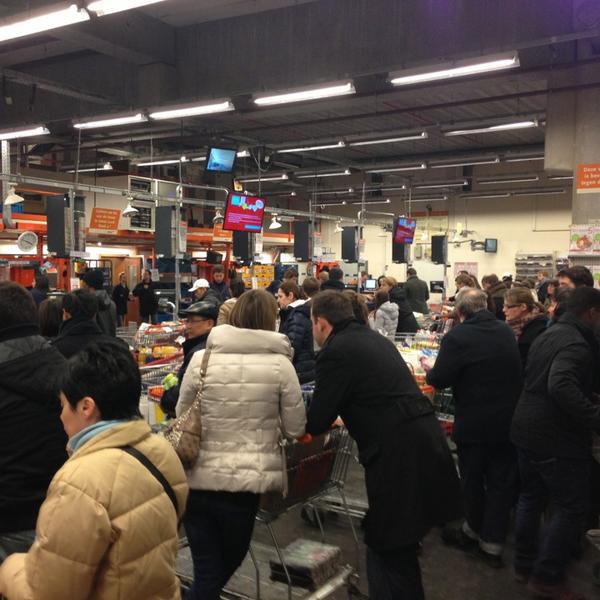 Photo taken at Colruyt by Gilles P. on 1/19/2013