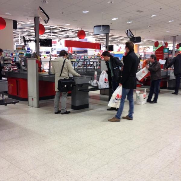 Photo taken at ICA Maxi by Fredrik E. on 4/18/2013-瑞典斯科讷省马尔默大排路17A Photo taken at ICA Maxi by Fredrik E. on 4/18/2013