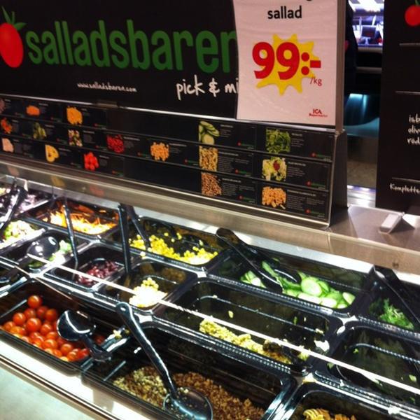 Photo taken at ICA Supermarket Årstahallen by Magnus K. on 5/10/2012