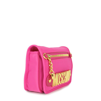 正品 MOSCHINO 莫斯奇诺女士金属LOGO包盖单肩包 7B7403 正品 MOSCHINO 莫斯奇诺女士金属LOGO包盖单肩包 7B7403