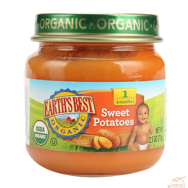 EARTH S BEST 爱思贝 果泥 1段甜土豆泥(4个月以上) 71克(2.5安士)/瓶