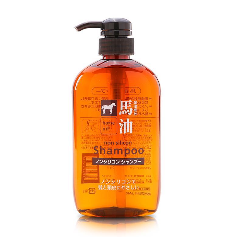 日本进口马油洗发水-KUMANO 熊野油脂 马油无硅洗发水 600ml