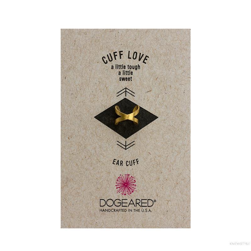 美国Dogeared多琪儿 cuff love夹住爱系列 X型爱心注金耳夹3SG-GZ00-200600