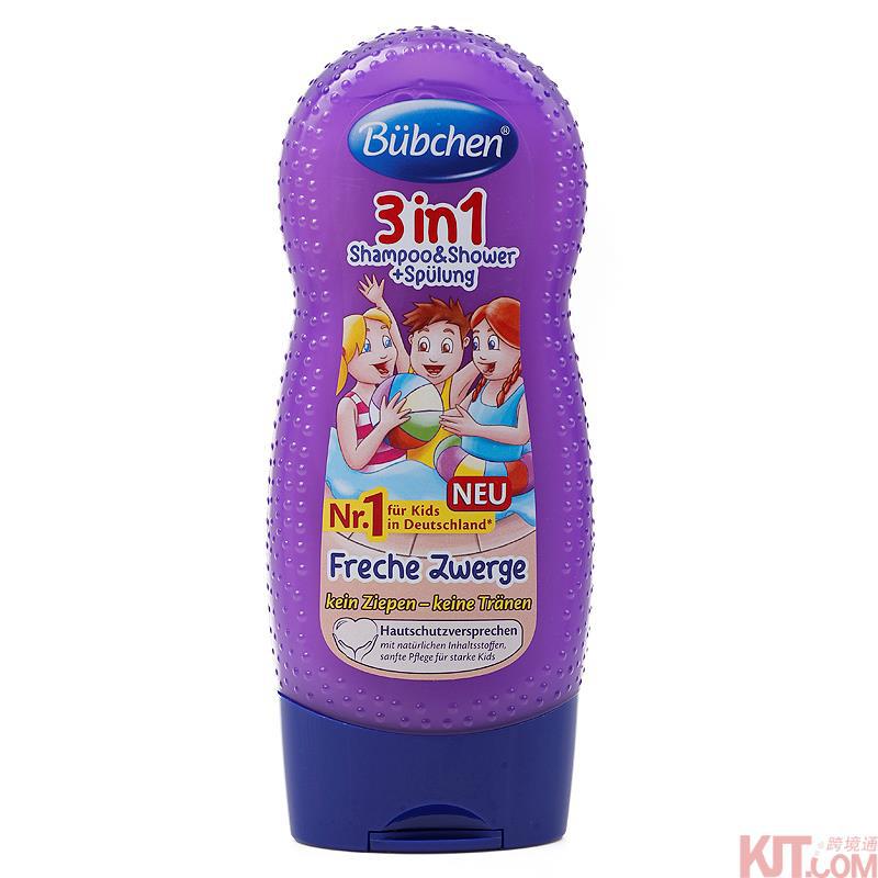 德国BUEBCHEN宝比珊儿童三合一洗发沐浴露230ml 无泪型迎五一全场折后满88再包邮!(紫色) 德国BUEBCHEN宝比珊儿童三合一洗发沐浴露230ml 无泪型迎五一全场折后满88再包邮!(紫色)