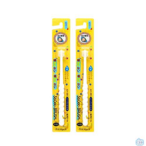 儿童牙刷(2岁左右)白色1支装 STB HIGUCHI蒲公英种子360度牙刷 日本进口婴幼儿牙刷