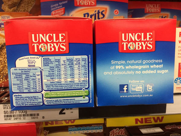 澳大利亚进口即食早餐麦片-Uncle Tobys纯天然谷物营养即食早餐麦片375g